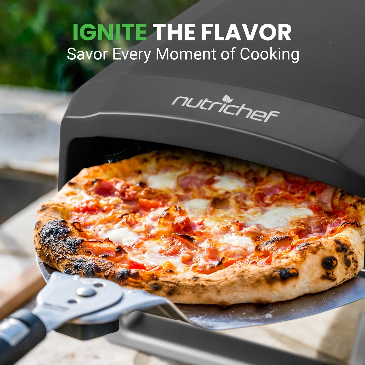 NutriChef Outdoor Gas Pizza Oven - Cooks 12" Pizza