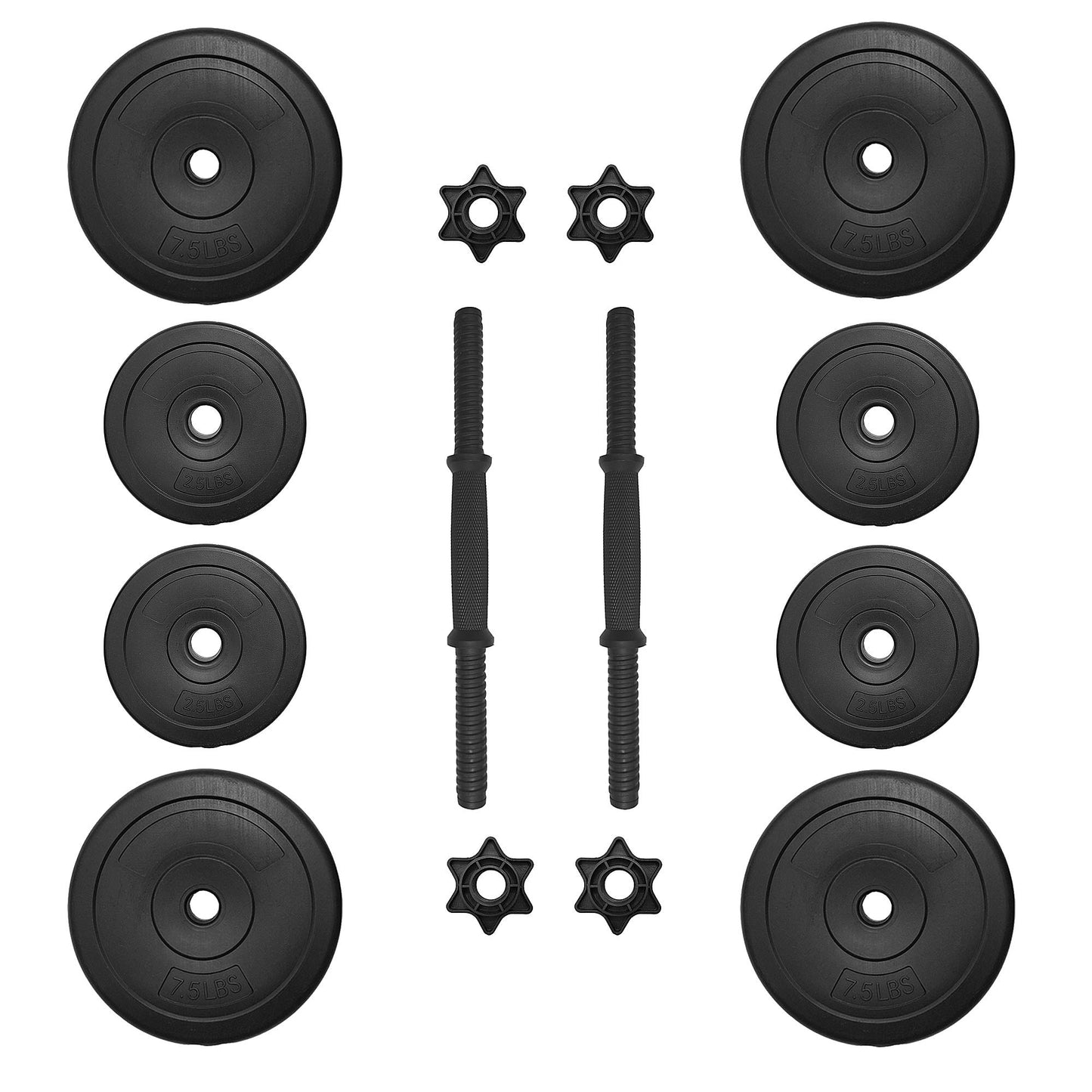 40-Pound Vinyl Dumbbell Set with Collars