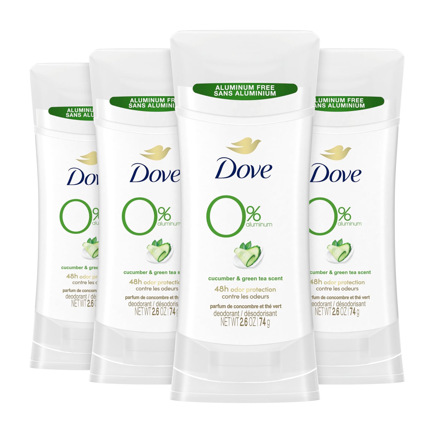 Dove Aluminum Free Deodorant Stick, Cucumber Tea