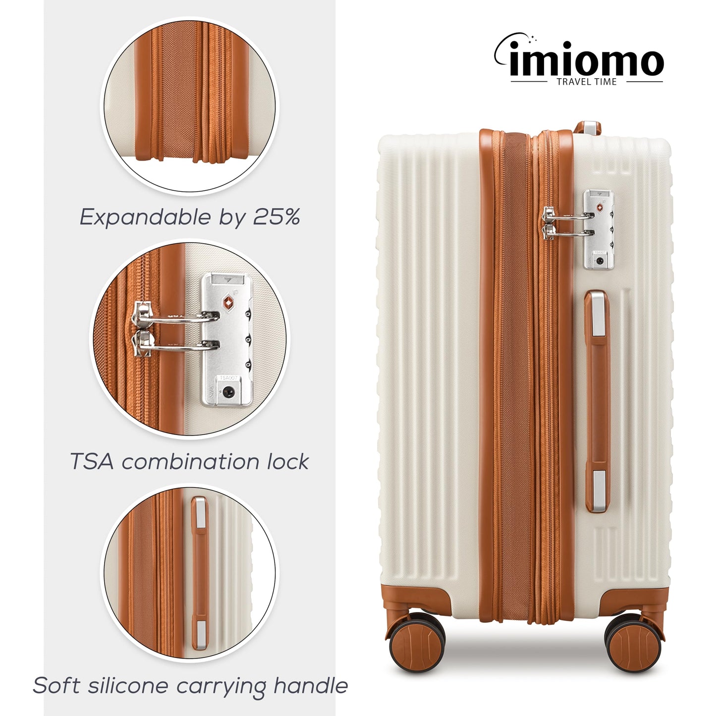 imiono Luxury Hardside Suitcase Set With Spinner Wheels