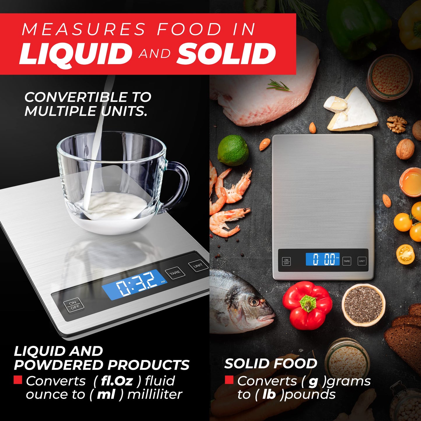 Digital Kitchen Scale for Food and Weight Loss
