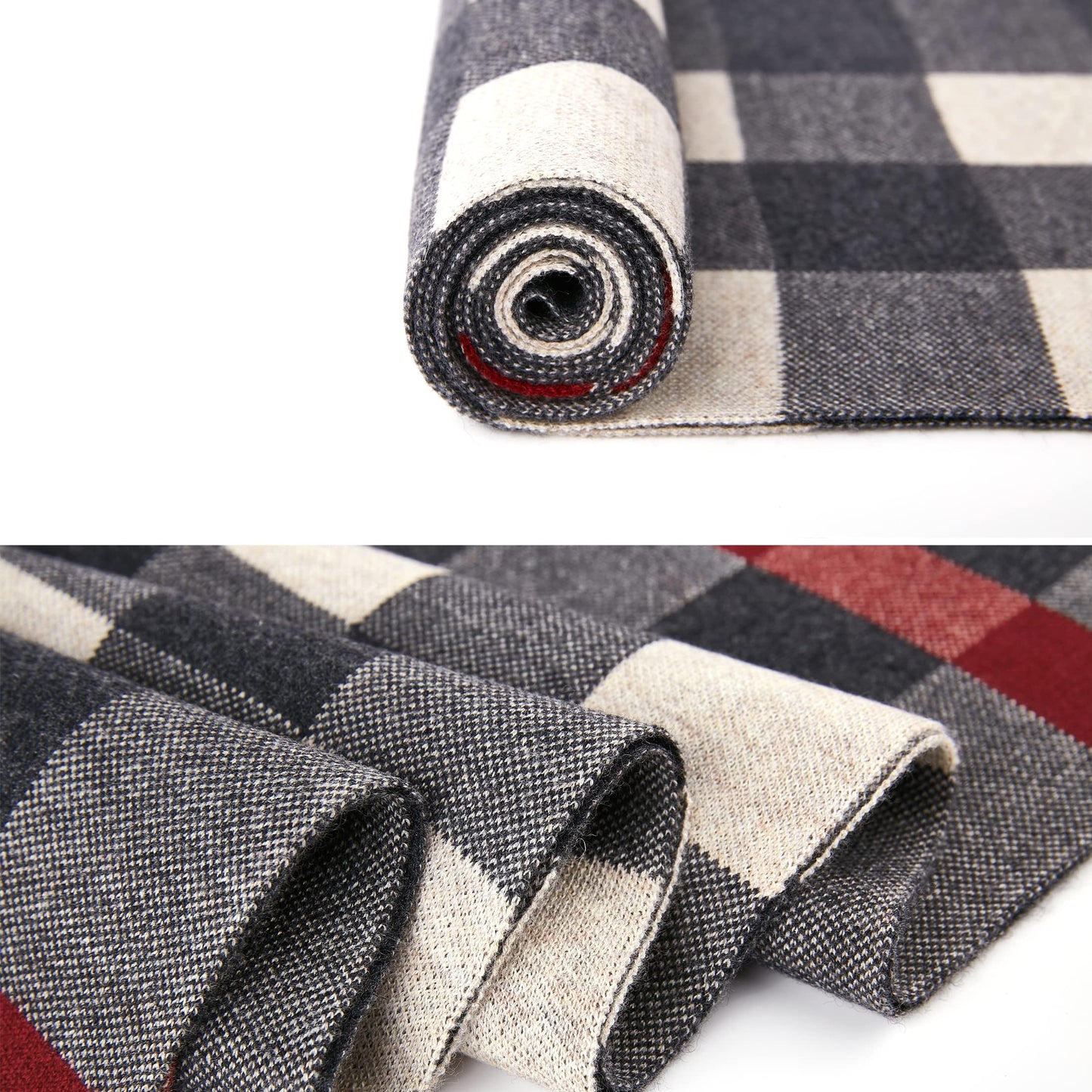 Men's Winter Cashmere Wool Scarf - Warm & Soft