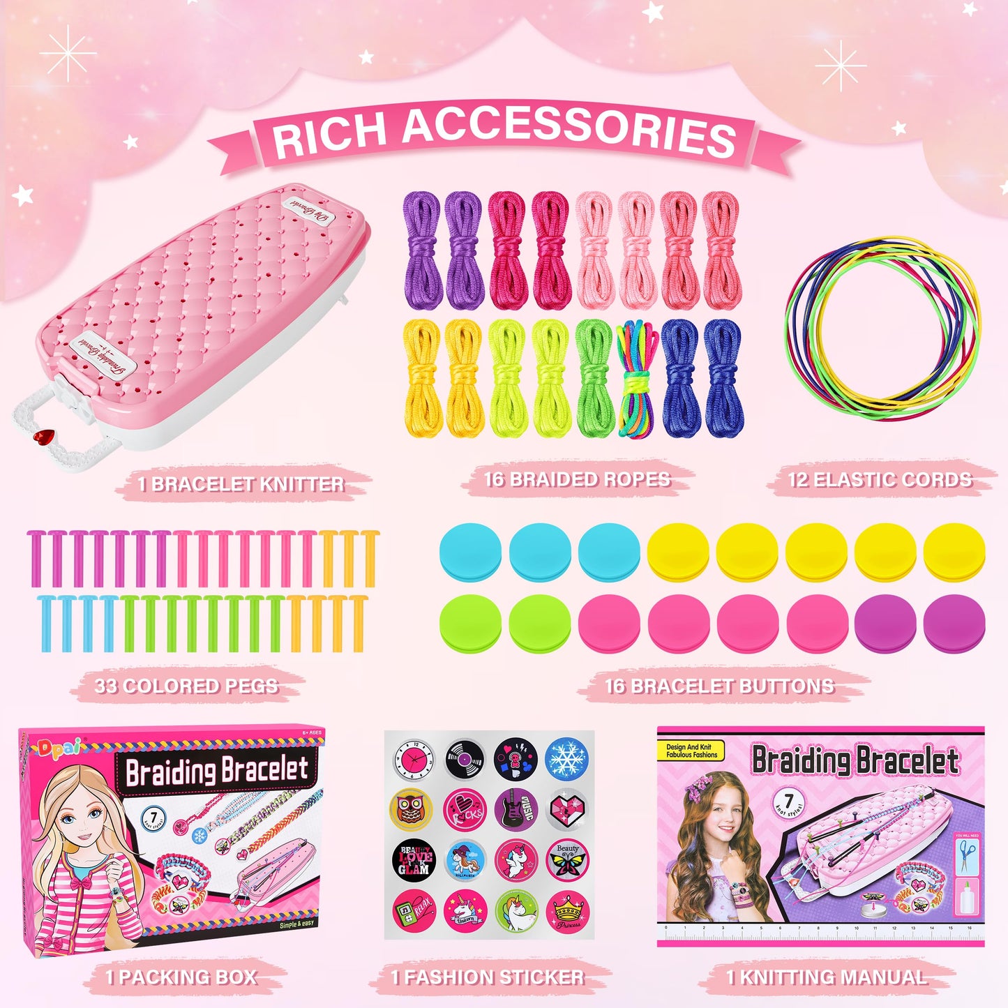 Friendship Bracelet Making Kit for Girls