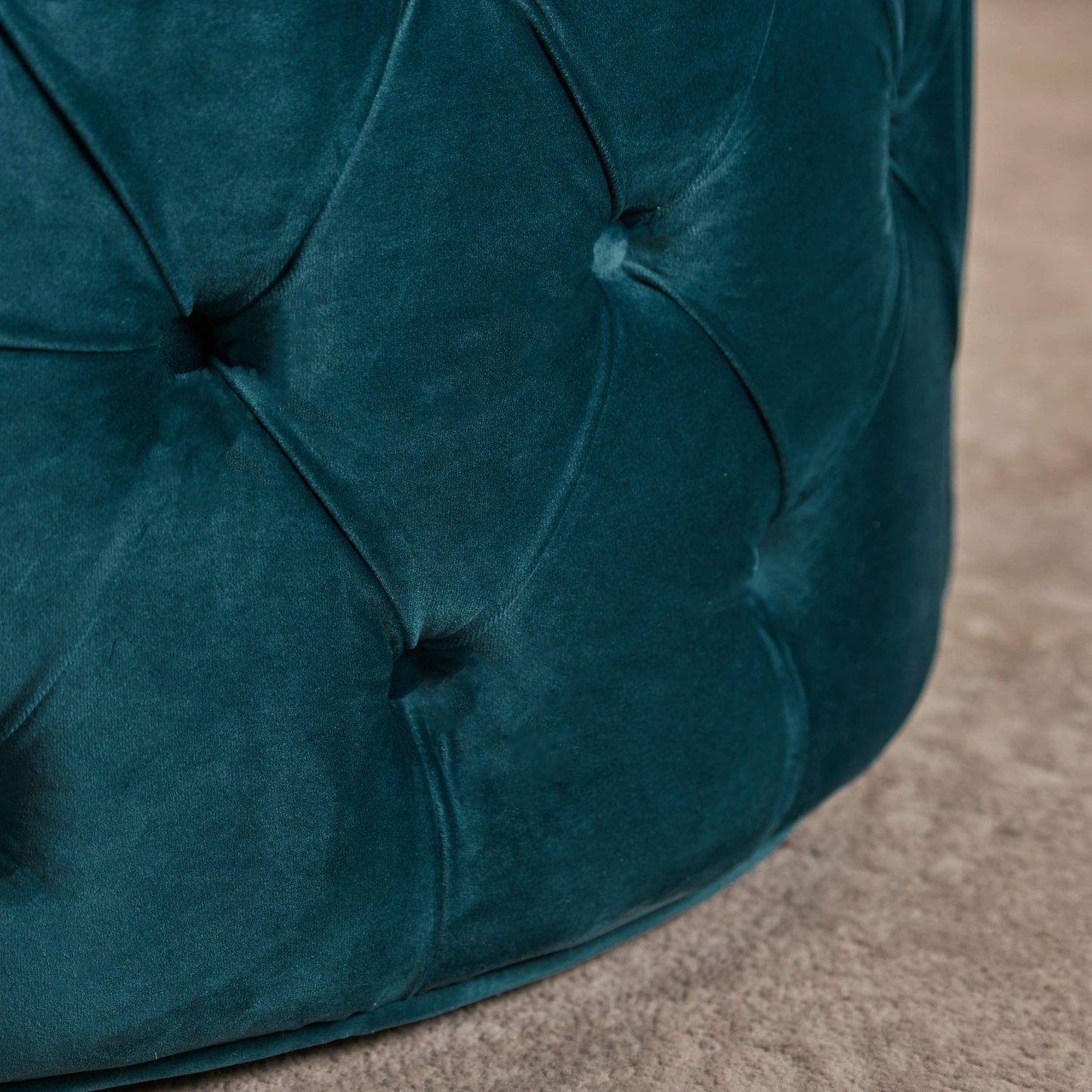 Round Velvet Ottoman by GDFStudio