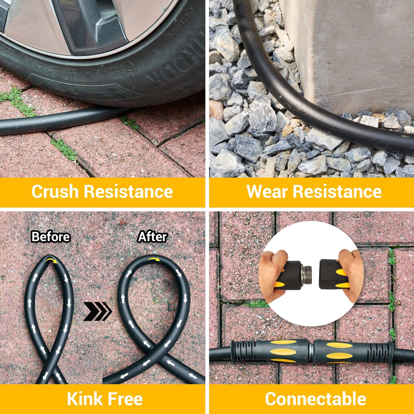 25ft Heavy Duty Kink Resistant Garden Hose