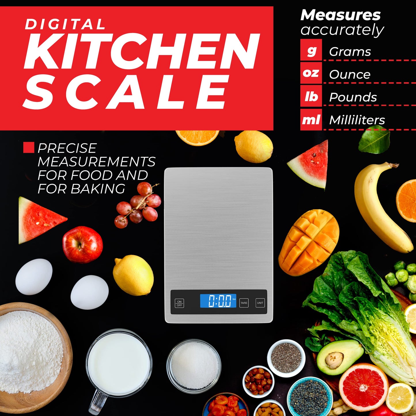 Digital Kitchen Scale for Food and Weight Loss