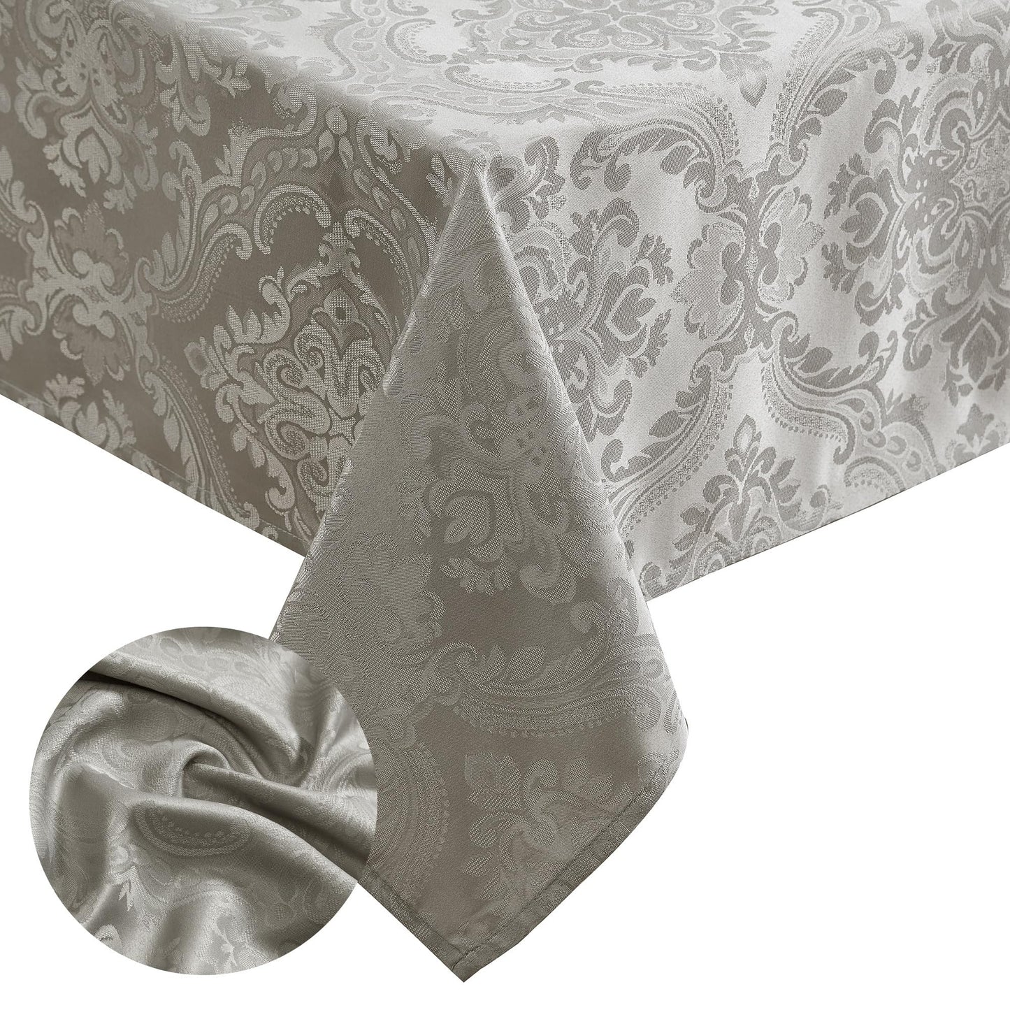 ELRENE Damask Waterproof Tablecloth 60" x 144"
