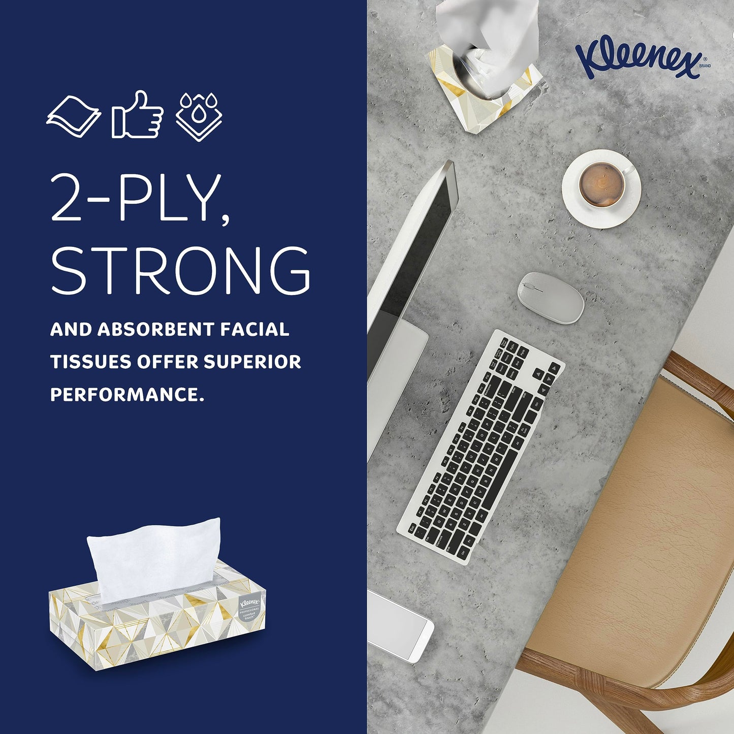 Kleenex Professional 2-Ply Facial Tissue Bulk Box