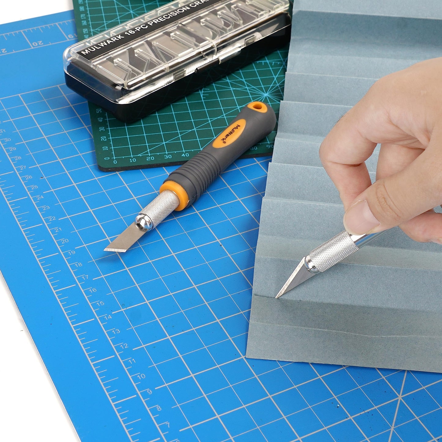 136-Piece Precision Hobby Knife Set by MULWARK