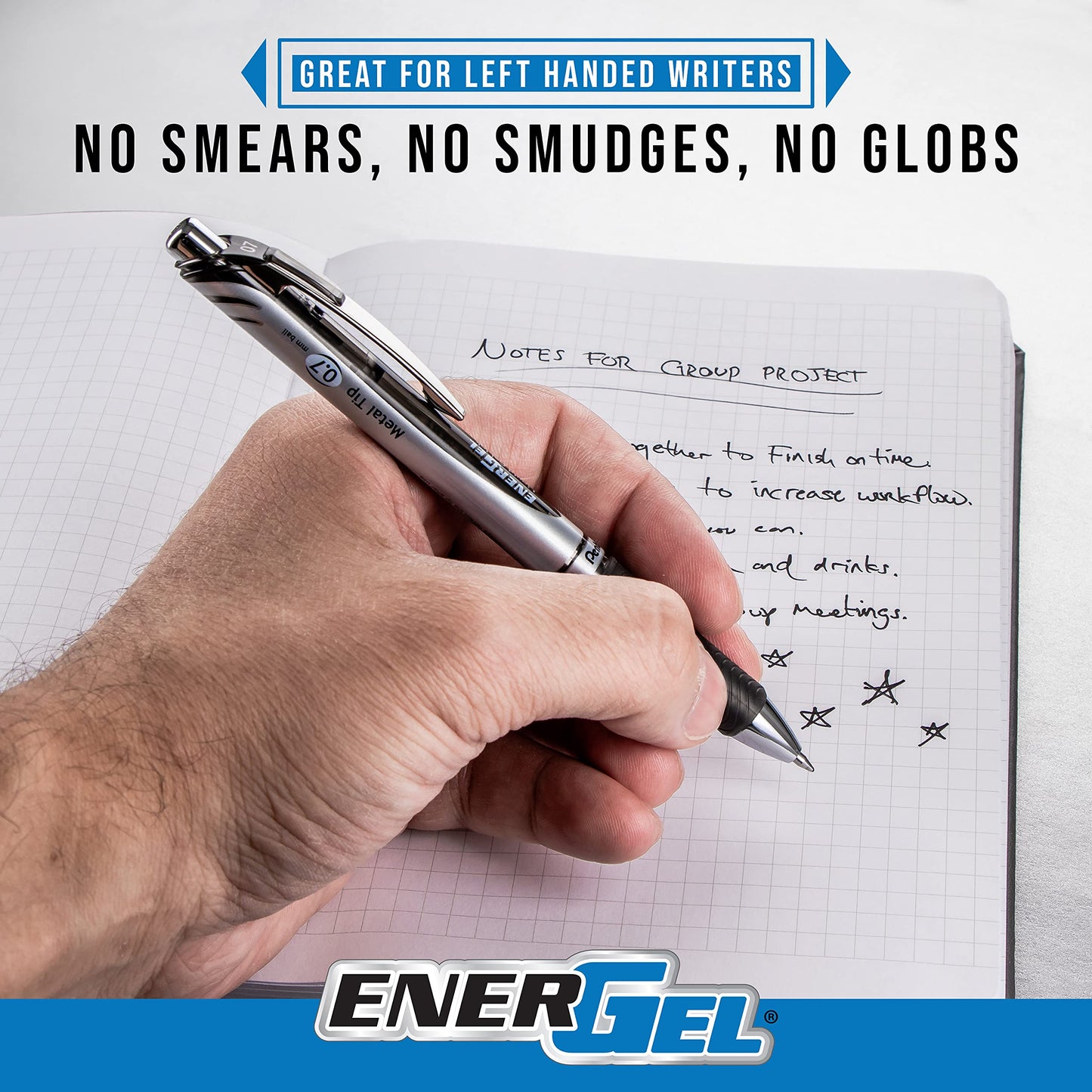 Pentel EnerGel 3-Pack Medium Line Pens