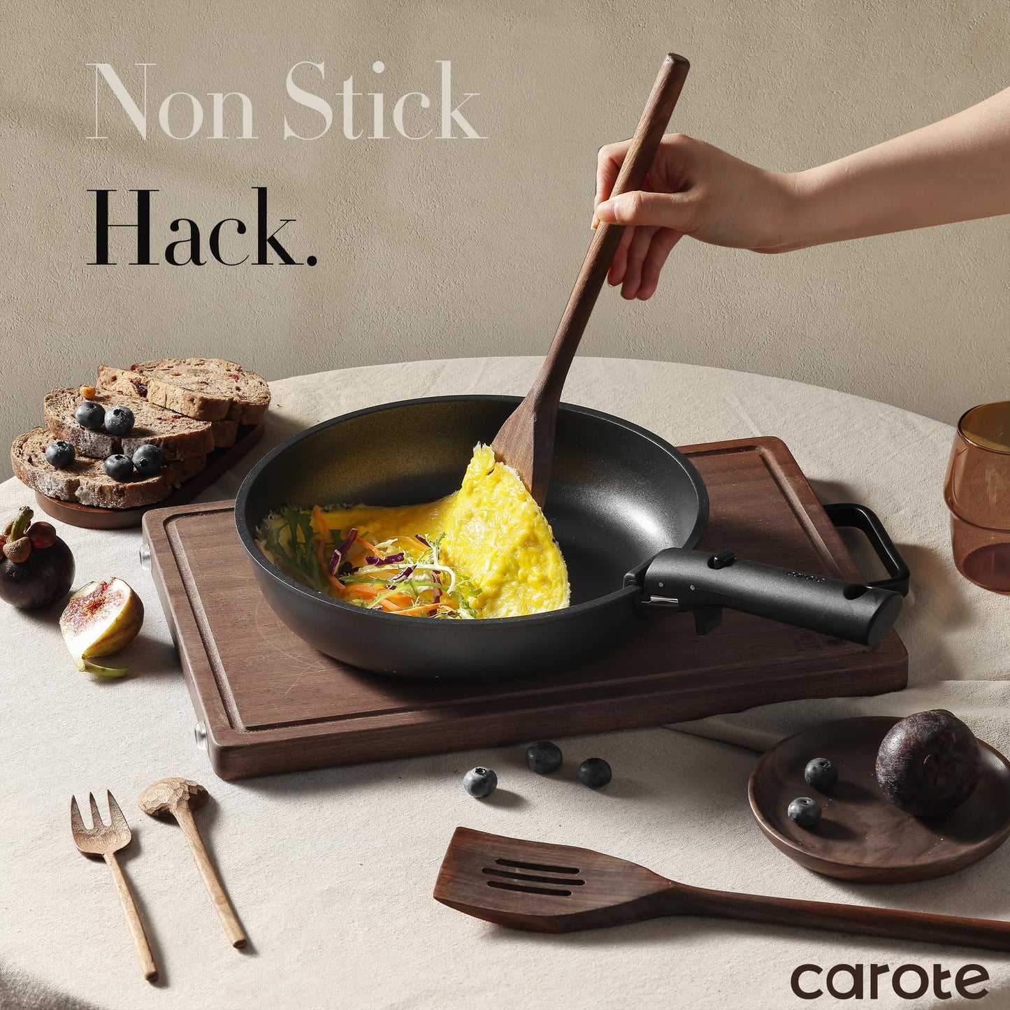 Nonstick Cookware Set with Detachable Handle