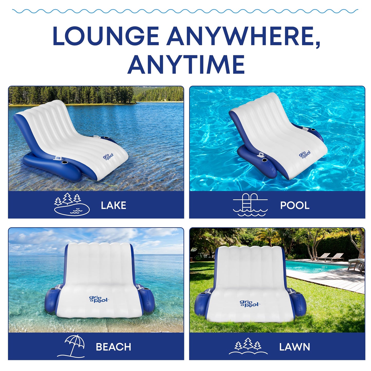 Inflatable Luxury Pool Recliner Float for Adults