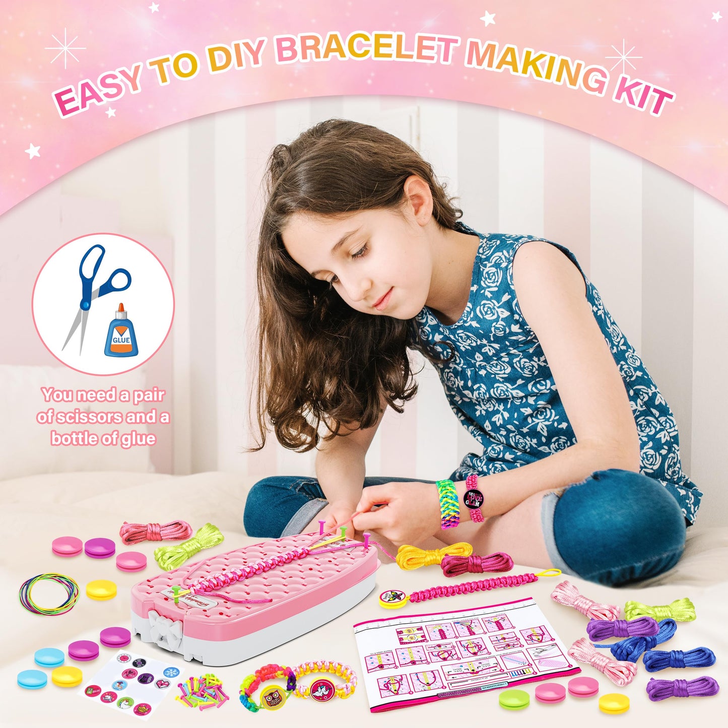 Friendship Bracelet Making Kit for Girls