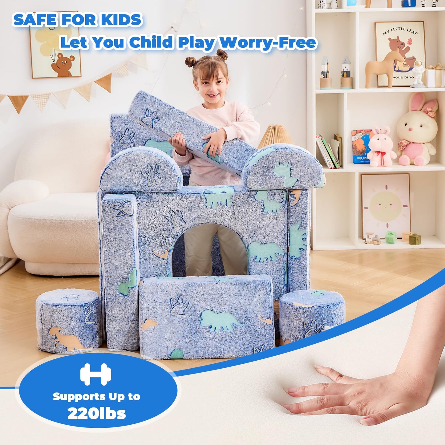 Modular Kids Play Couch - Convertible Foam Sofa