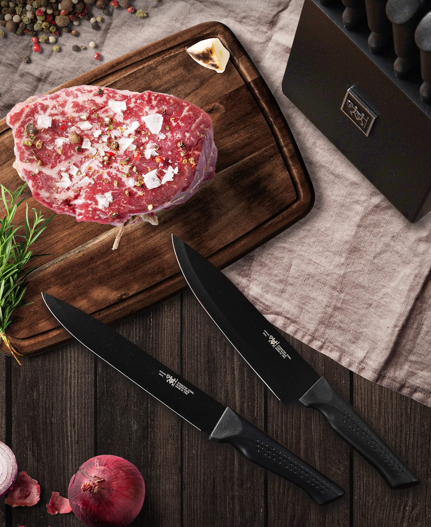 15-Piece Self-Sharpening Knife Set with Block