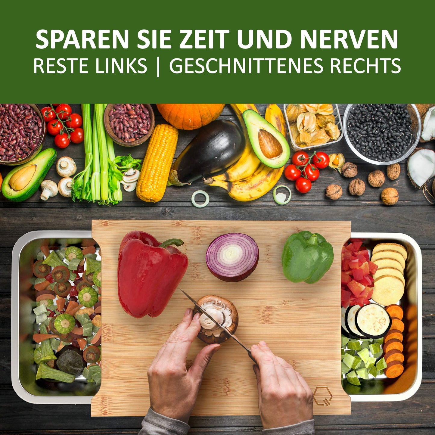 Liebspecht Bamboo Cutting Board Set with Bowls