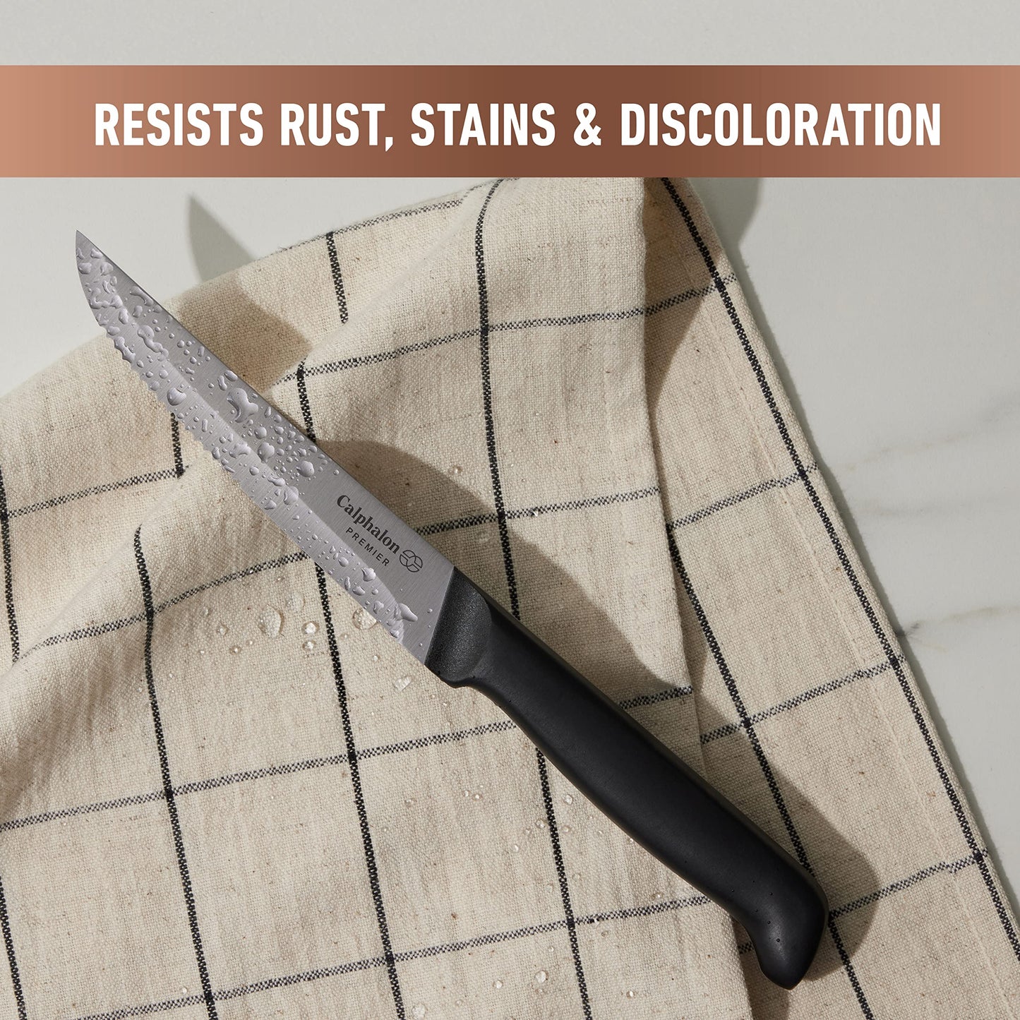 Calphalon 8-Piece Steak Knife Set with SharpIN