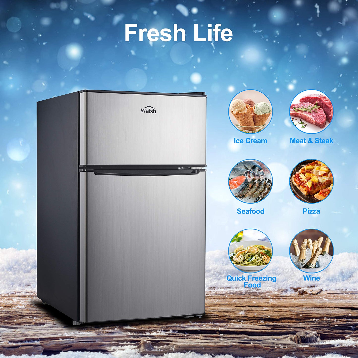 Walsh 3.1 Cu Ft Compact Mini Refrigerator