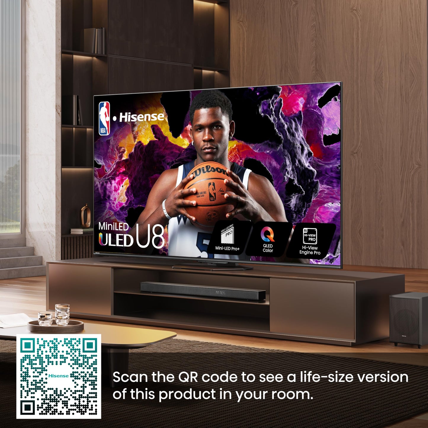 Hisense 75-Inch 4K UHD Smart TV with Dolby Atmos