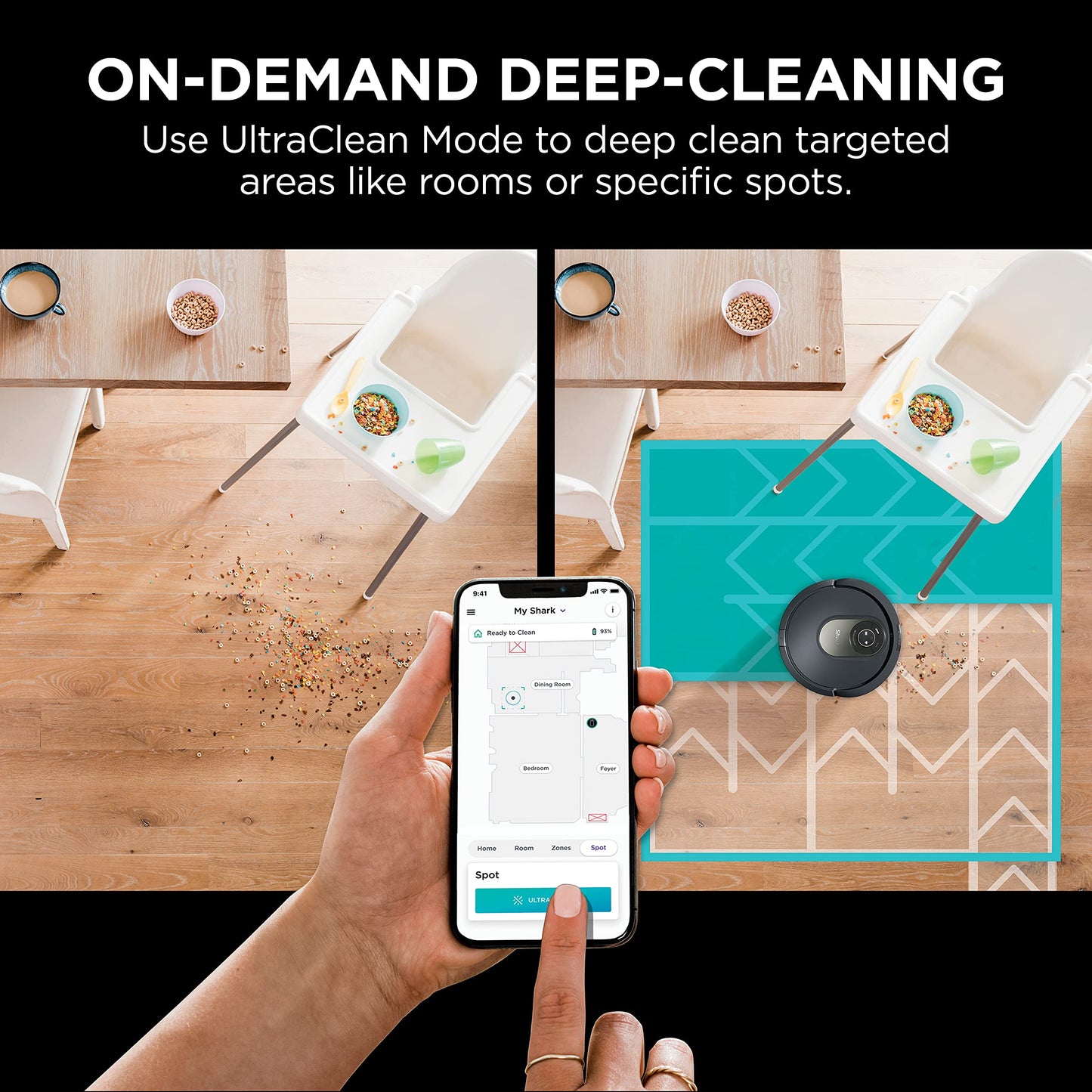Shark AV2001 AI Robot Vacuum with Self-Cleaning Brushroll, Object Detection, Advanced Navigation, Home Mapping, Perfect for Pet Hair, Compatible with Alexa, Gray