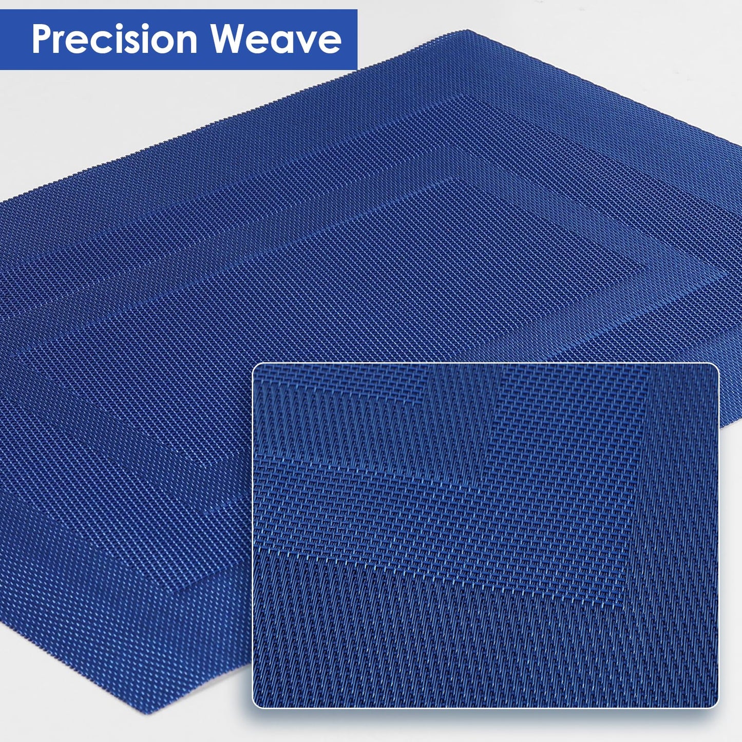 6 Pack Wipeable PVC Placemats for Dining