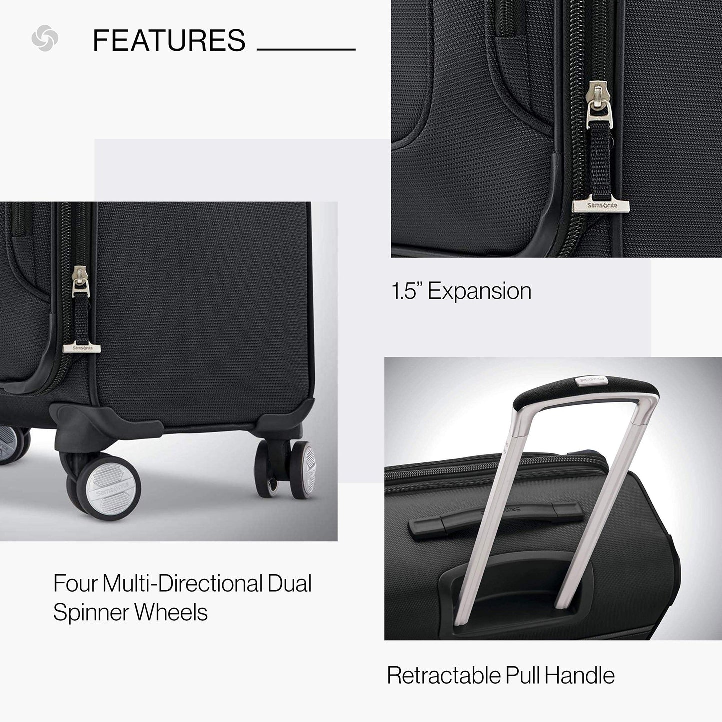 20-Inch Samsonite Expandable Spinner Luggage