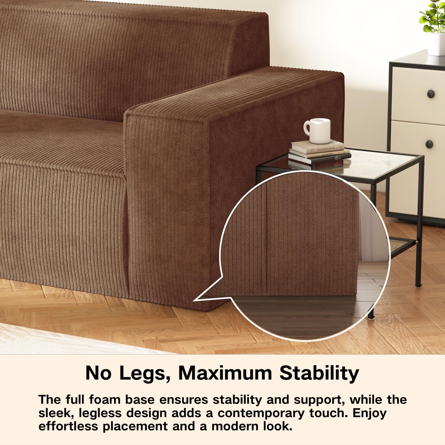 3-Seater Memory Foam Sofa for Living Room