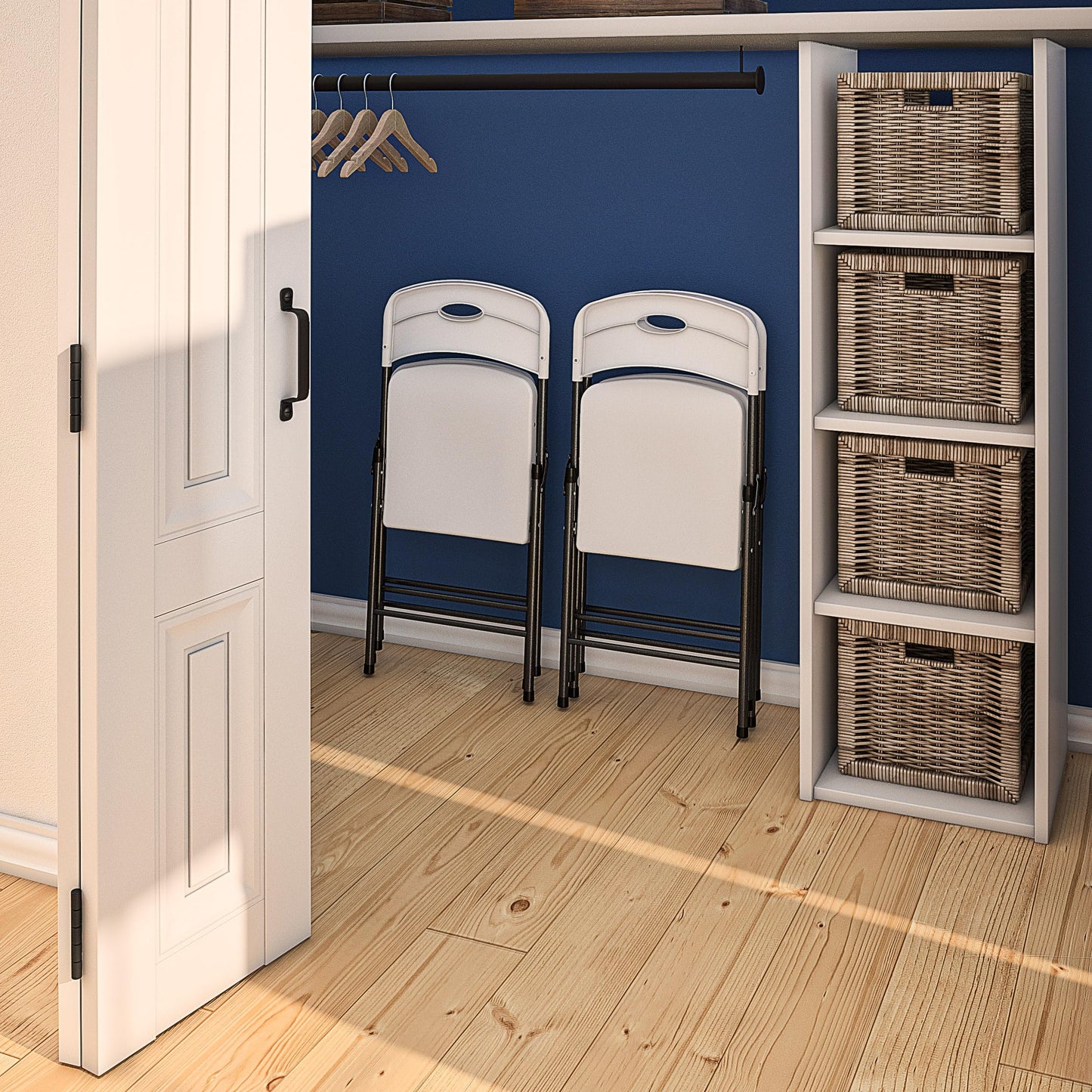Cosco 4-Pack White Folding Chairs Set