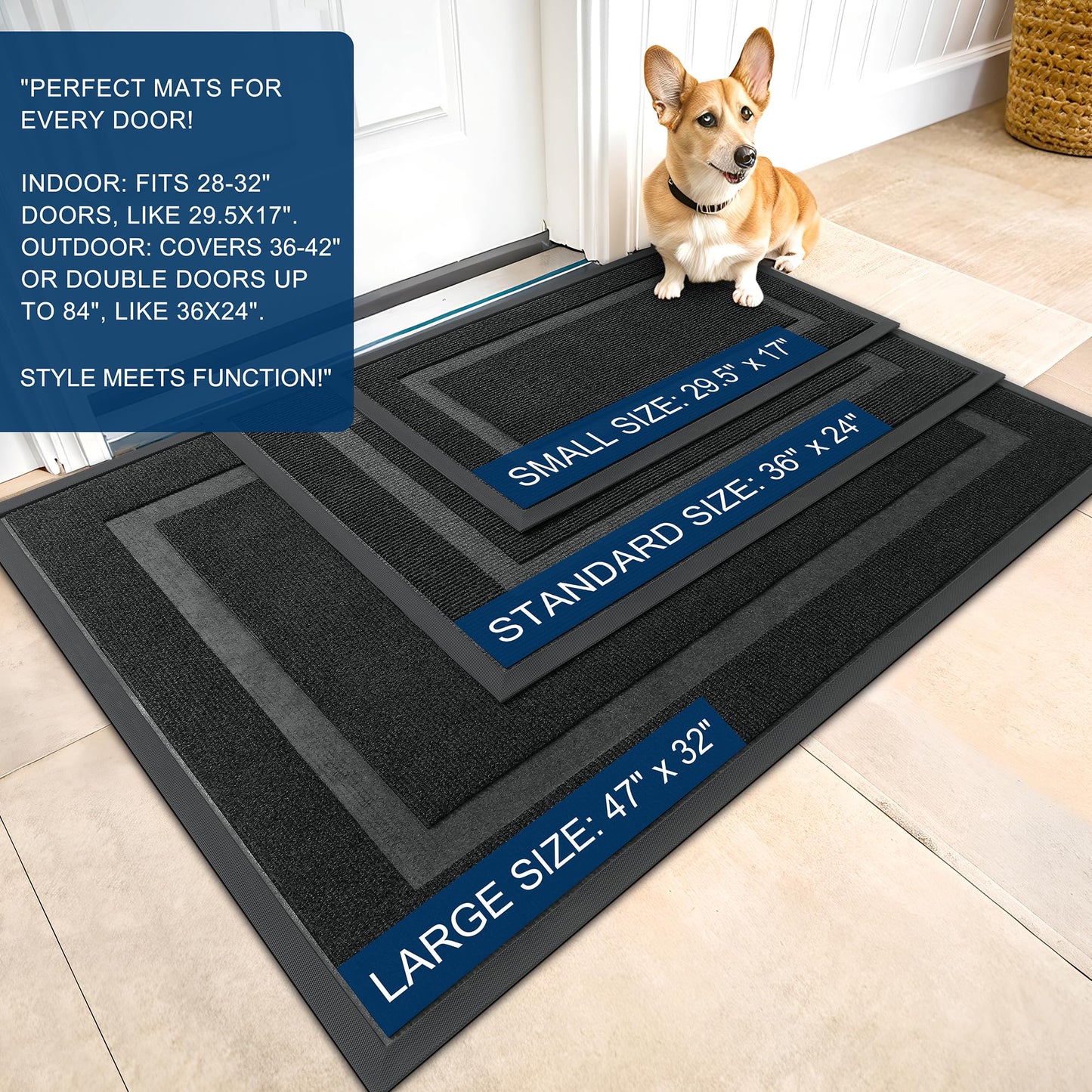 Indoor Outdoor Waterproof Doormat by OLANLY