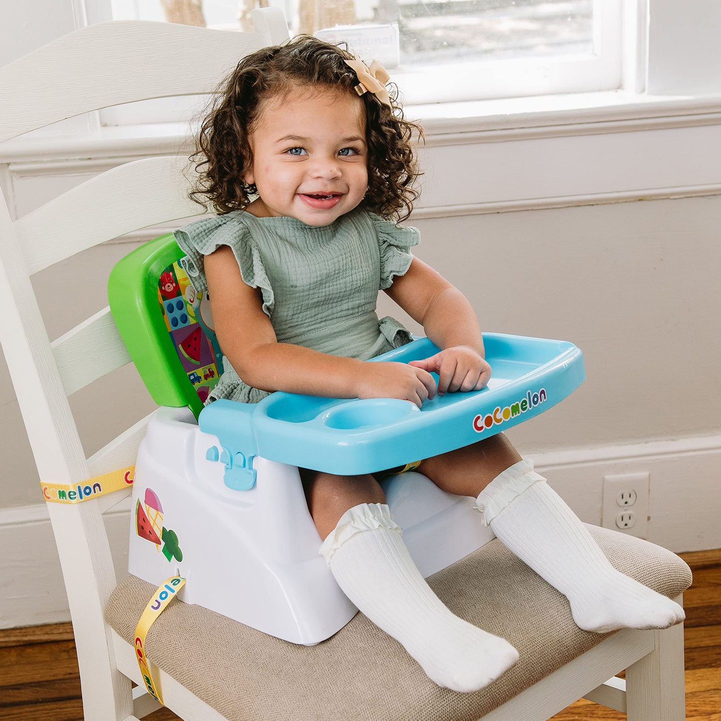 CoComelon Portable Toddler Booster Seat with Tray