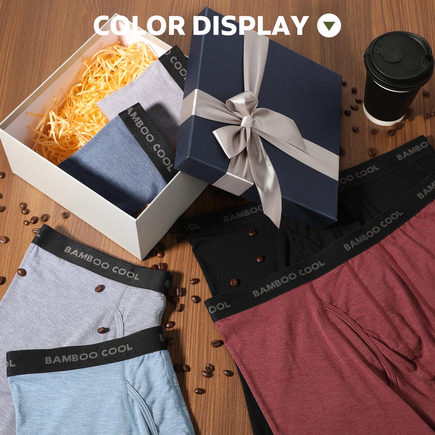 Bamboo Cool Men's Breathable Boxer Briefs Multipack