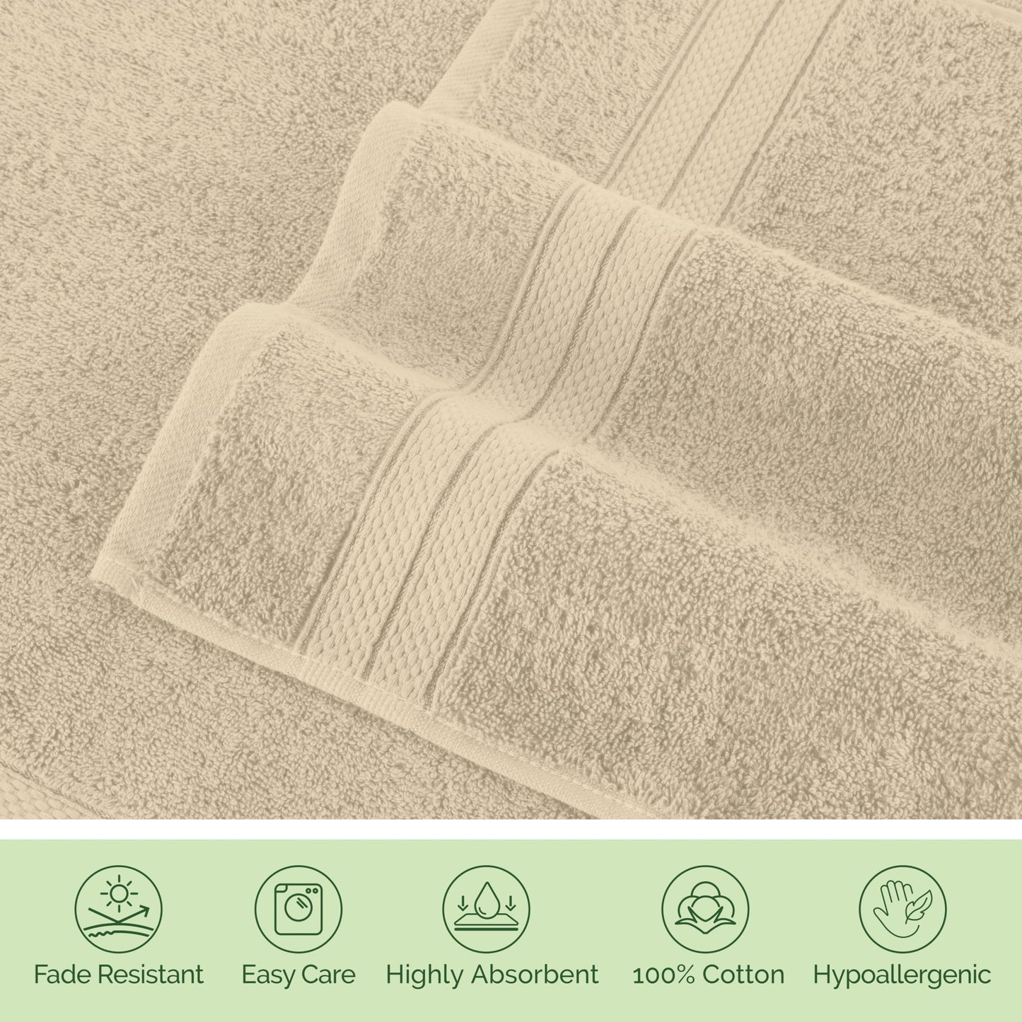 6-Piece Luxury Turkish Cotton Towel Set