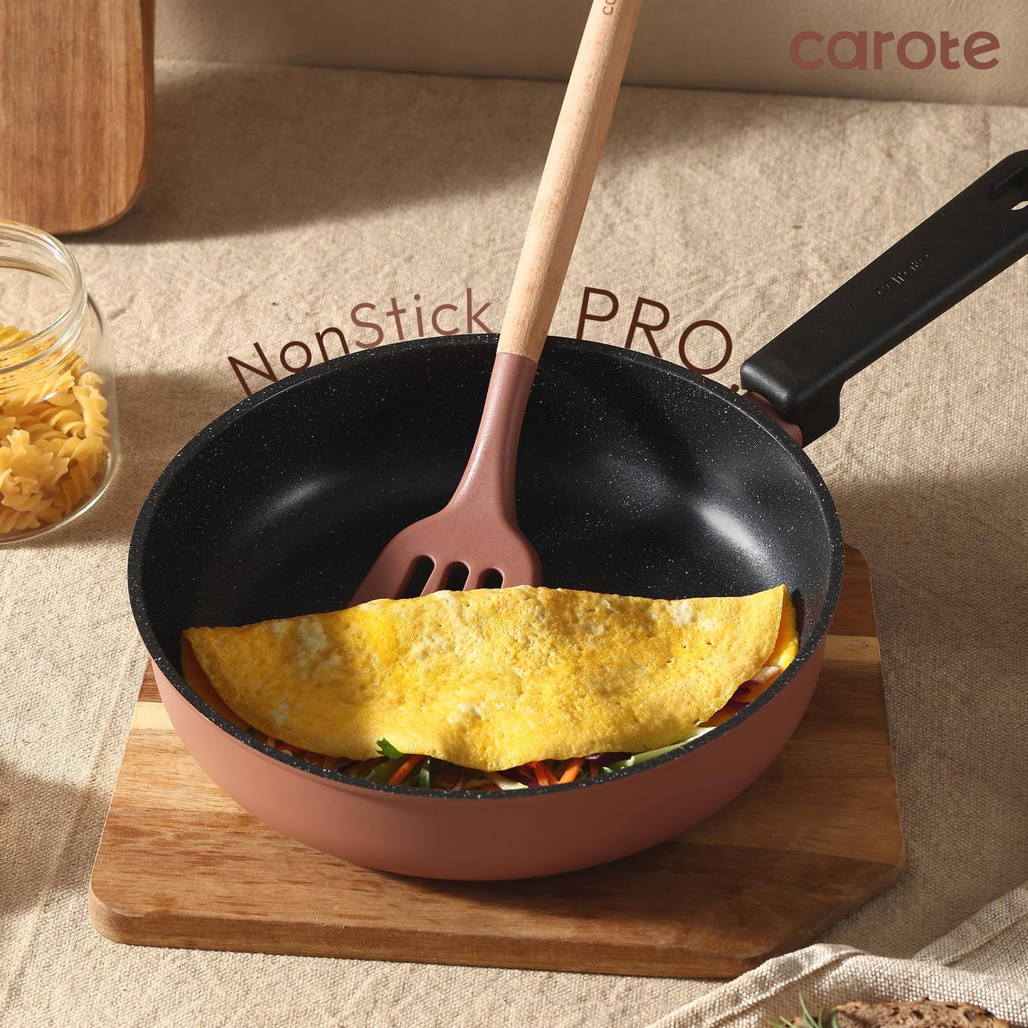 CAROTE 16-Piece Nonstick Cookware Set with Tools