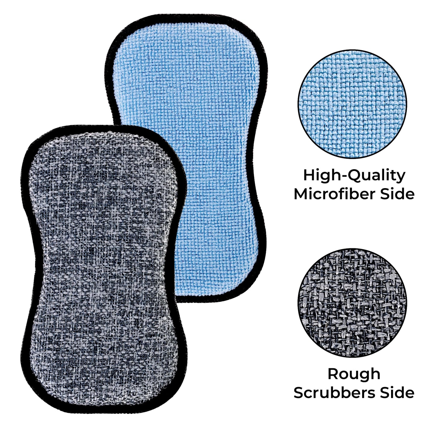 6 Pack Non-Scratch Kitchen Scrub Sponges