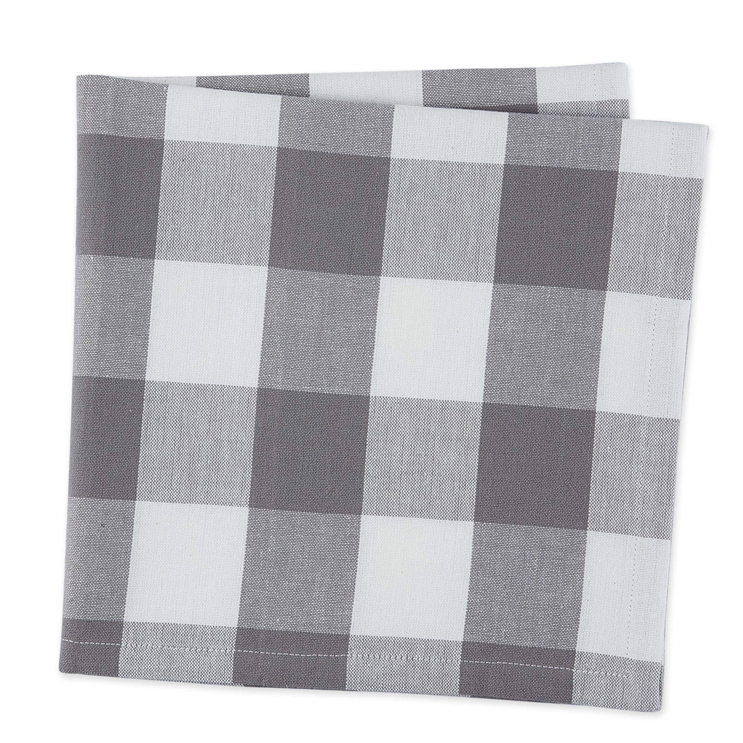 DII Gray & White Buffalo Check Napkin Set