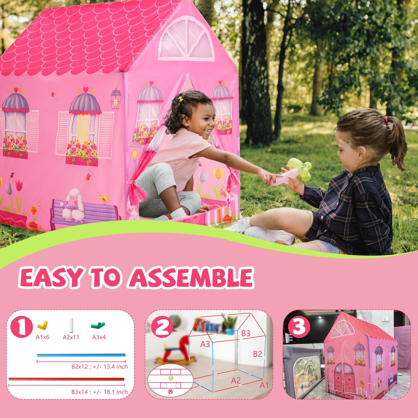 Kids Indoor Outdoor Play Tent by PLAY 10