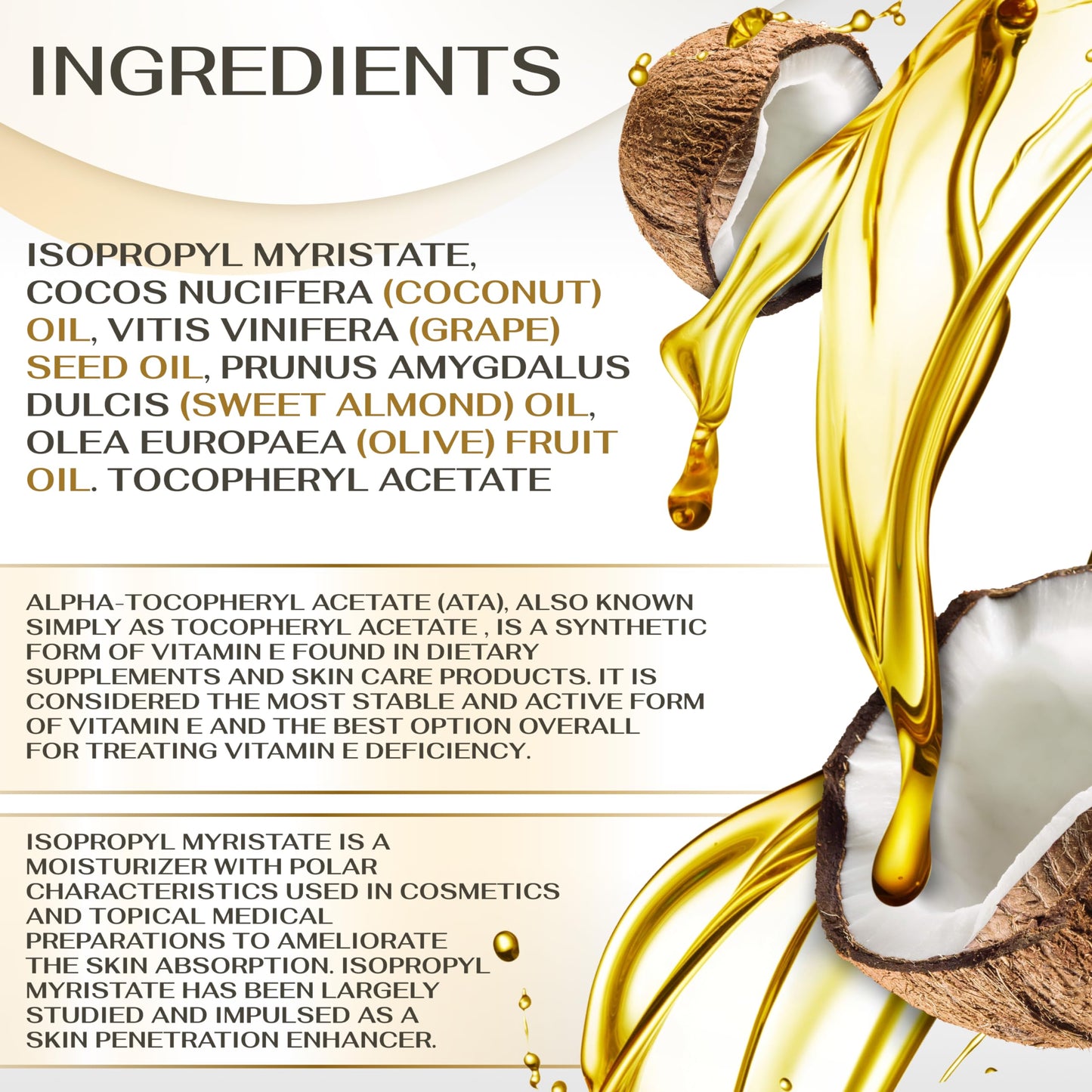8 Oz Coconut Oil, Sweet Oil - Hair and Skin Softener, Carrier Oil for Essential Oils - Massage Oil, Cold Pressed Oil for Body,Body Oil After Shower, Fractionated Coconut Oil