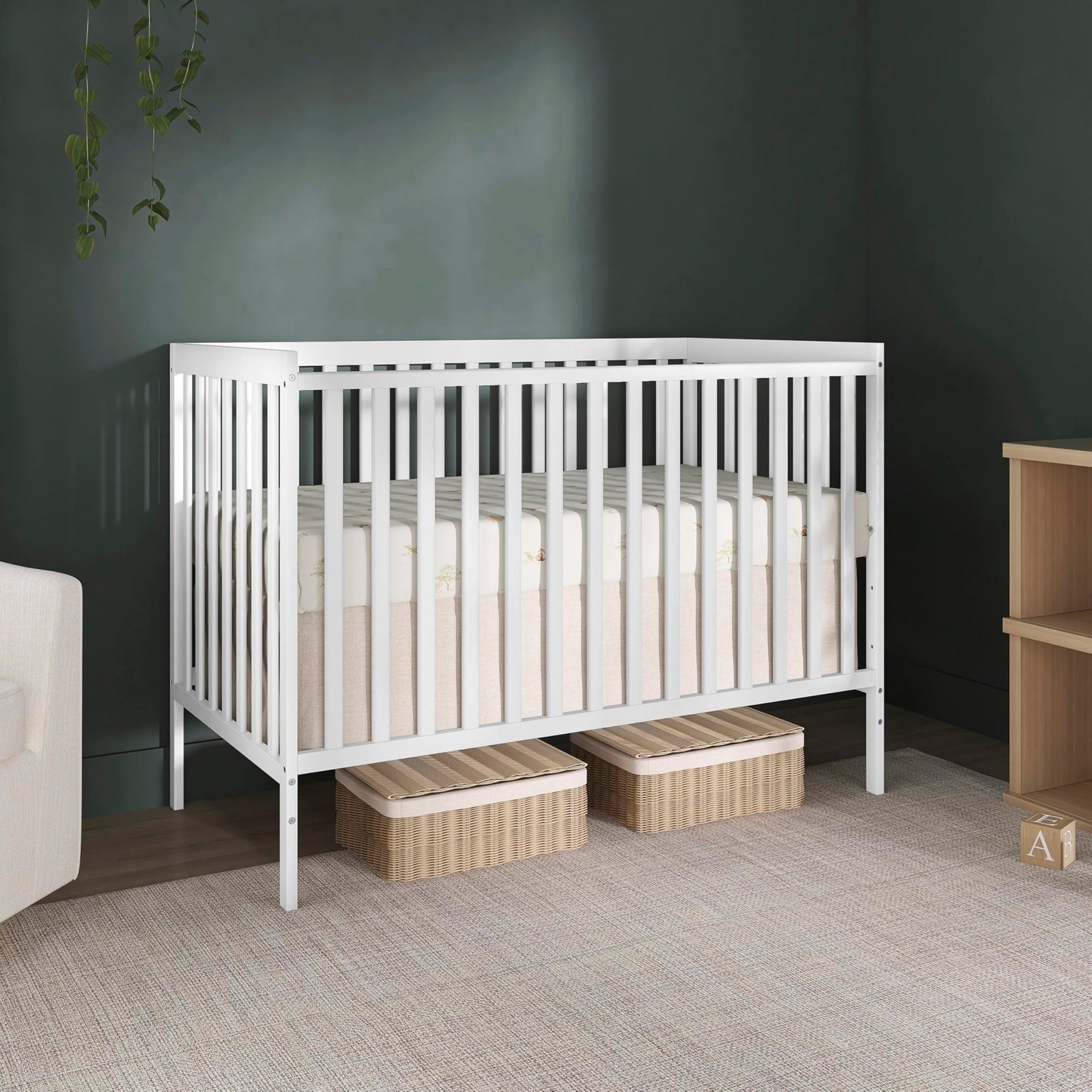 Dream On Me Synergy 5-In-1 Convertible Crib In White