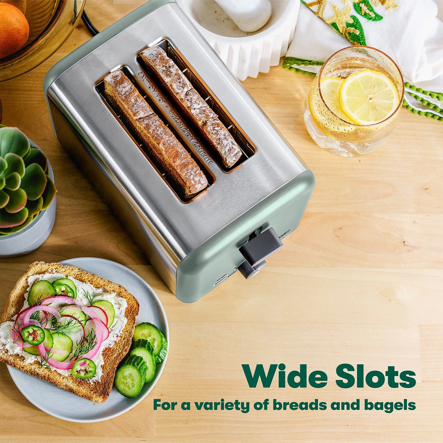 BELLA 2-Slice Toaster with Drop-Down Crumb Tray