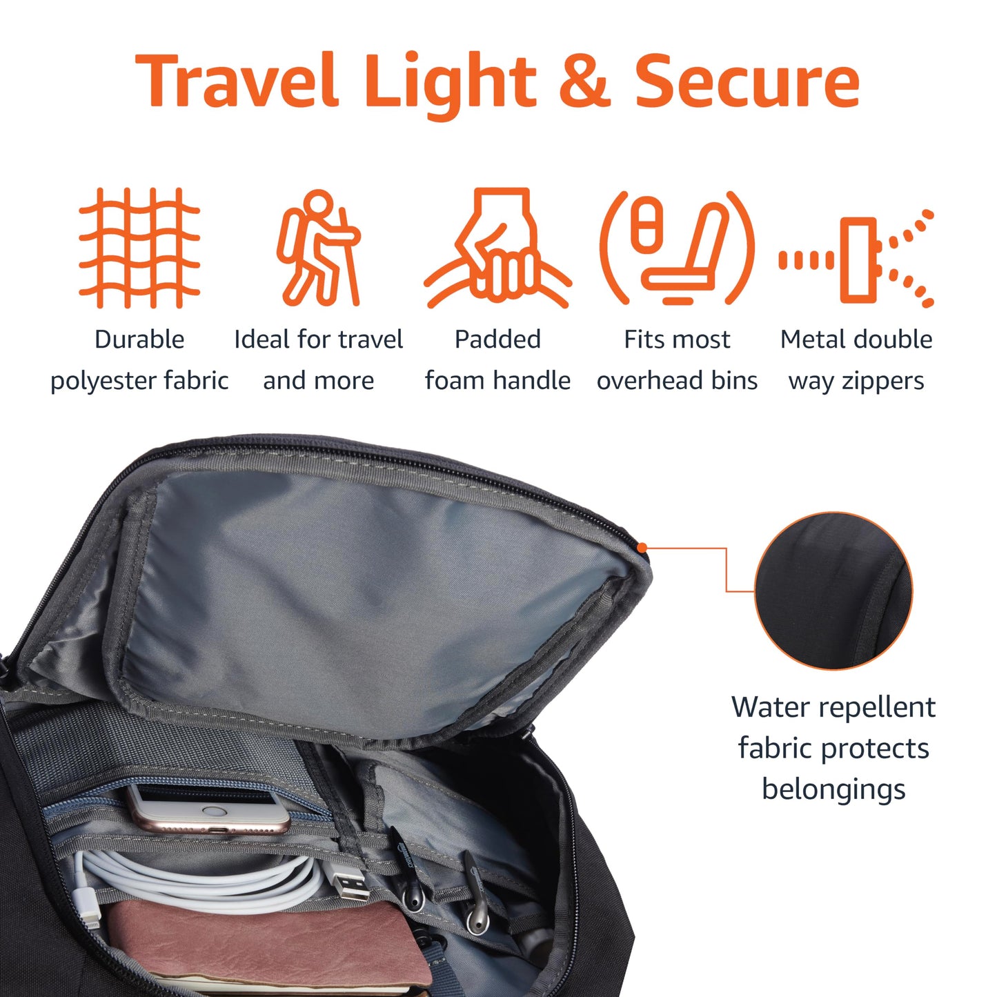 Amazon Basics 15.6" Laptop Travel Backpack