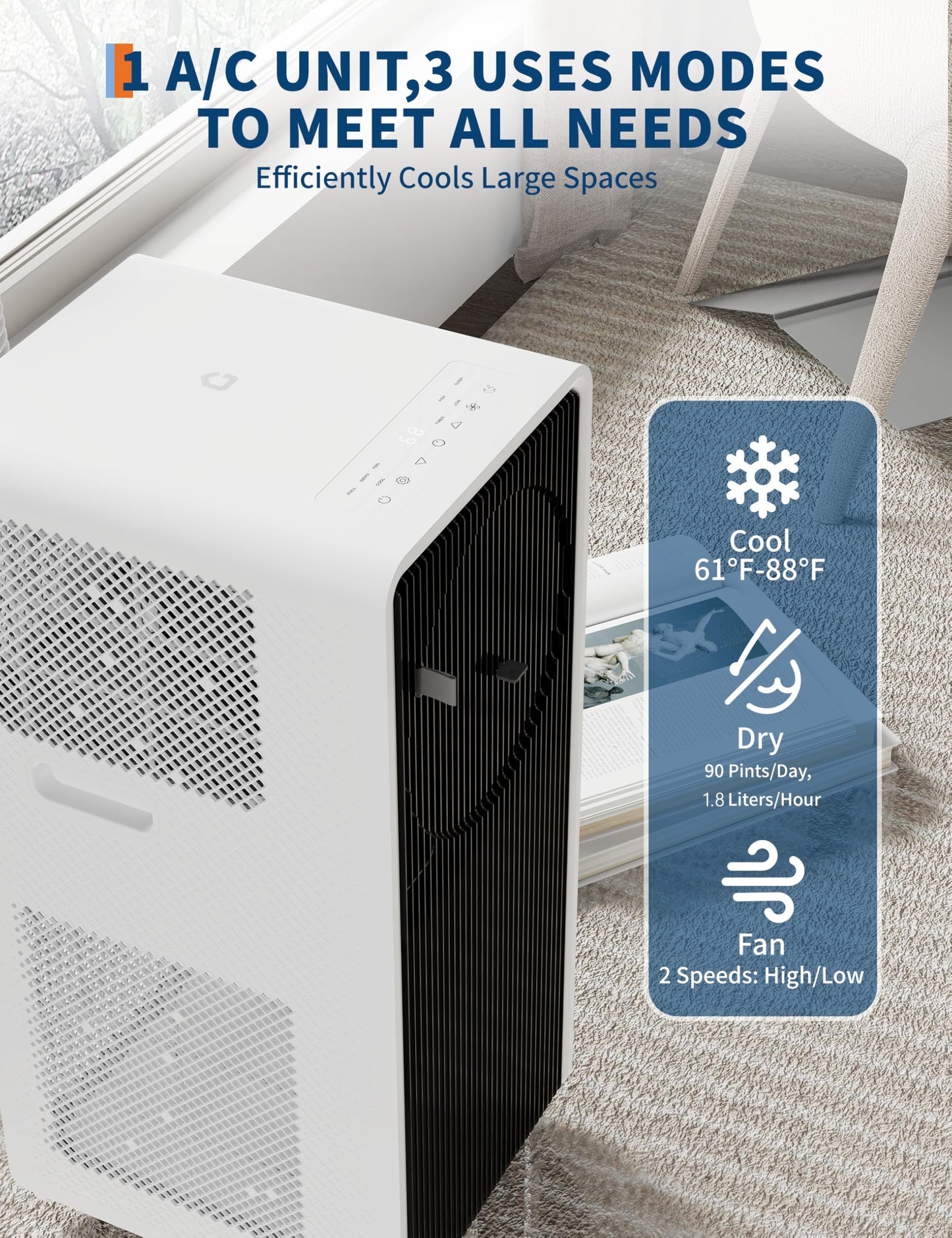 14,000 BTU Portable Air Conditioner, GarveeTech