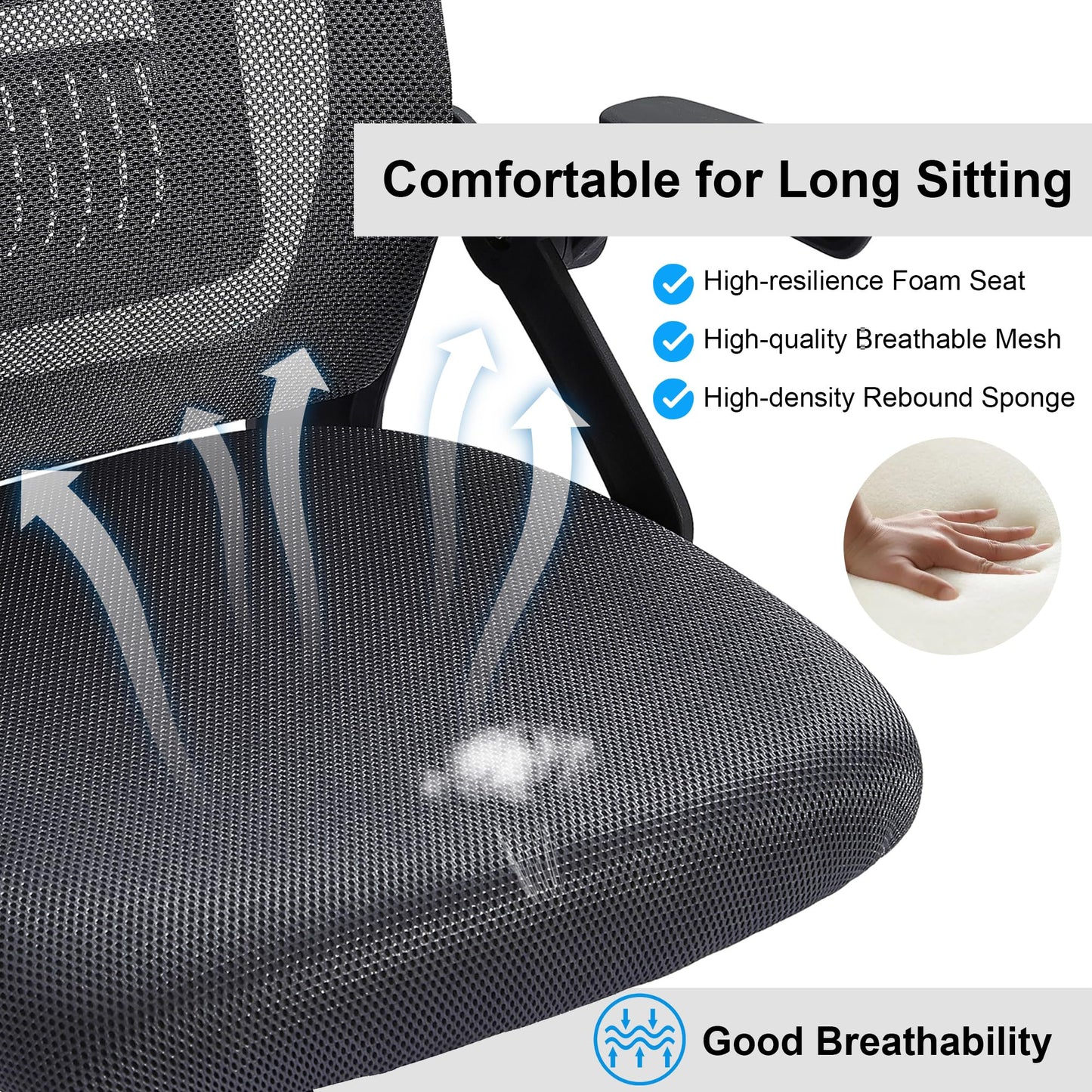 VECELO Ergonomic Office Chair with Lumbar Support