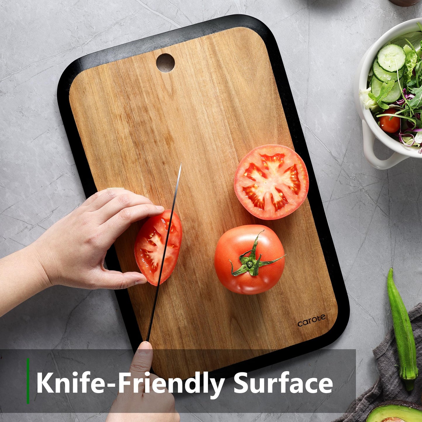 3pcs Acacia Wood Cutting Boards Set for Kitchen