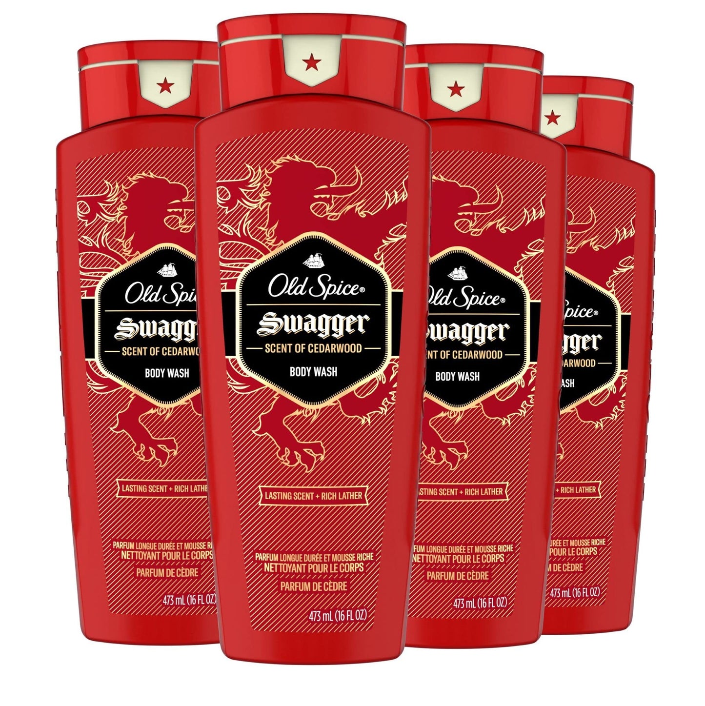 Old Spice Swagger Body Wash 16 Fl Oz Pack of 4