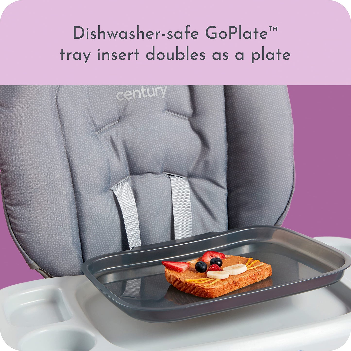 Century Dine On 4-in-1 High Chair | Grows with Child with 4 Modes, Berry