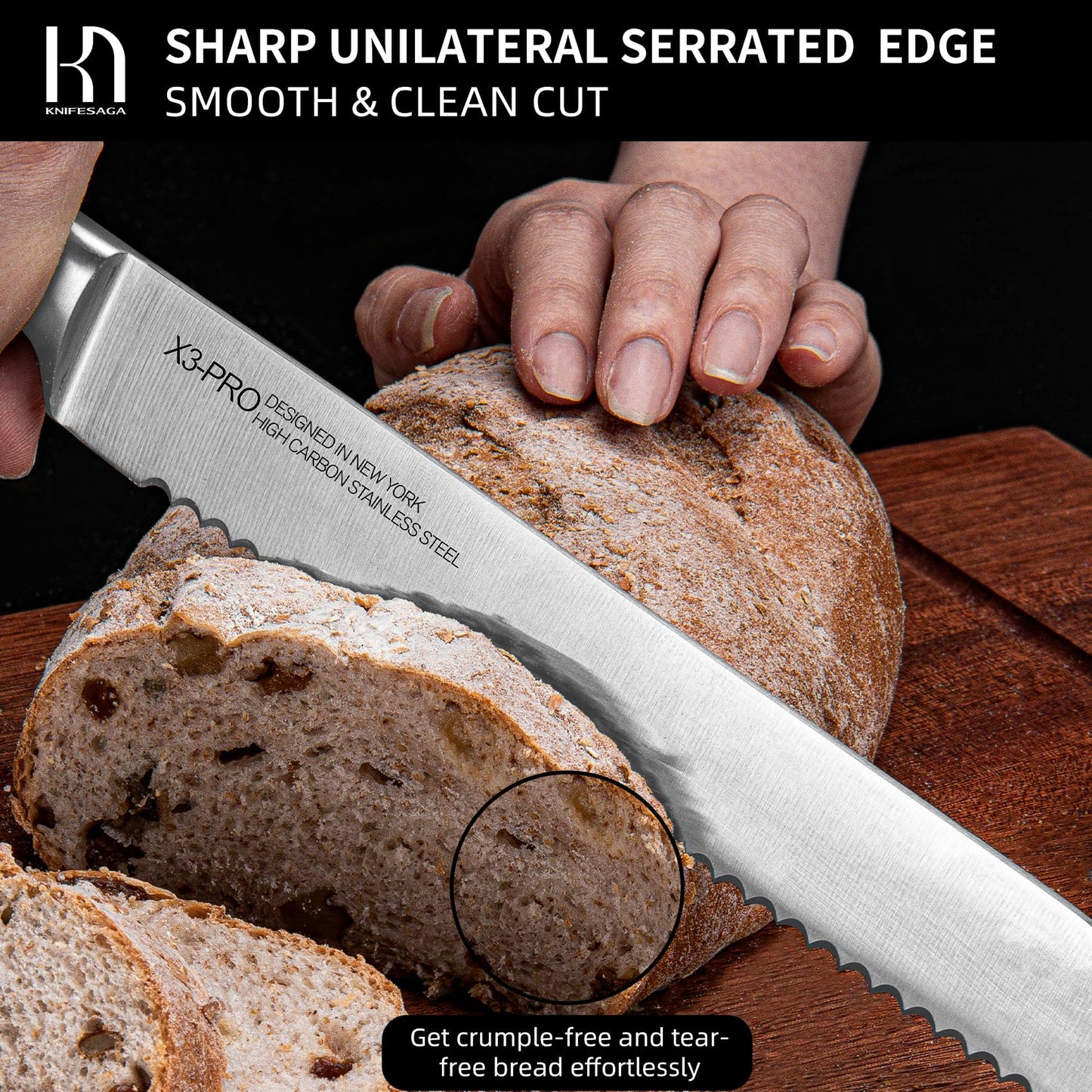 Serrated Bread Knife for Homemade Sourdough