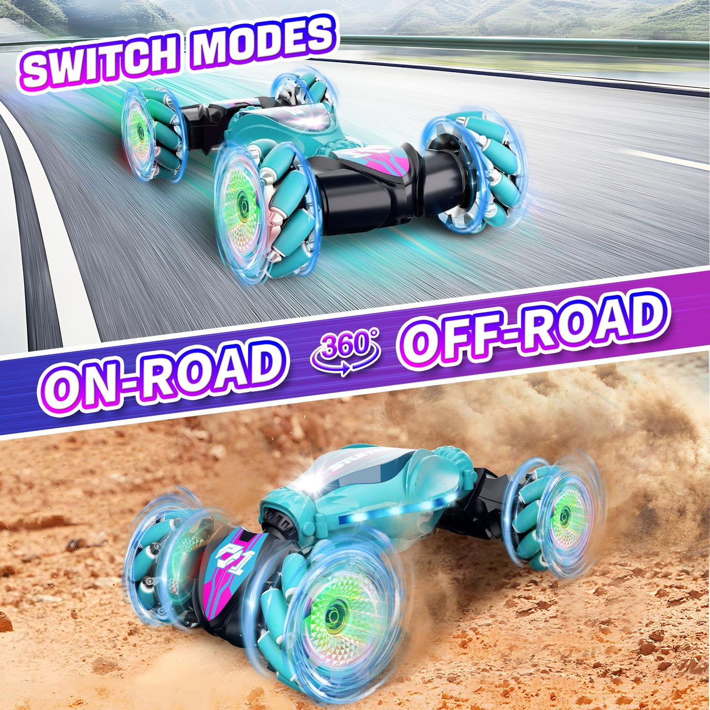 CANKETEC Gesture Sensing 4WD RC Stunt Car