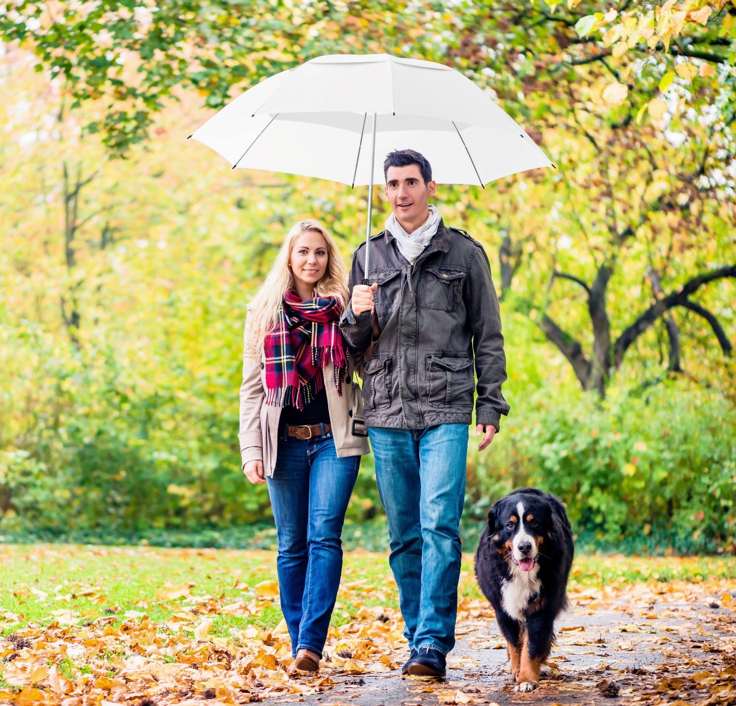58 Inch Compact Travel Golf Umbrella - Windproof
