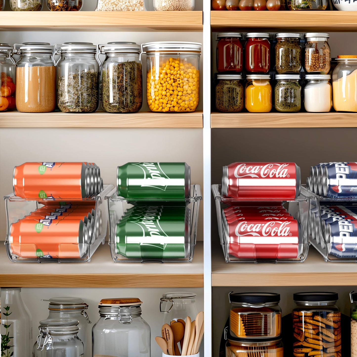 Beverage Can Organizer Dispenser - 2-Pack