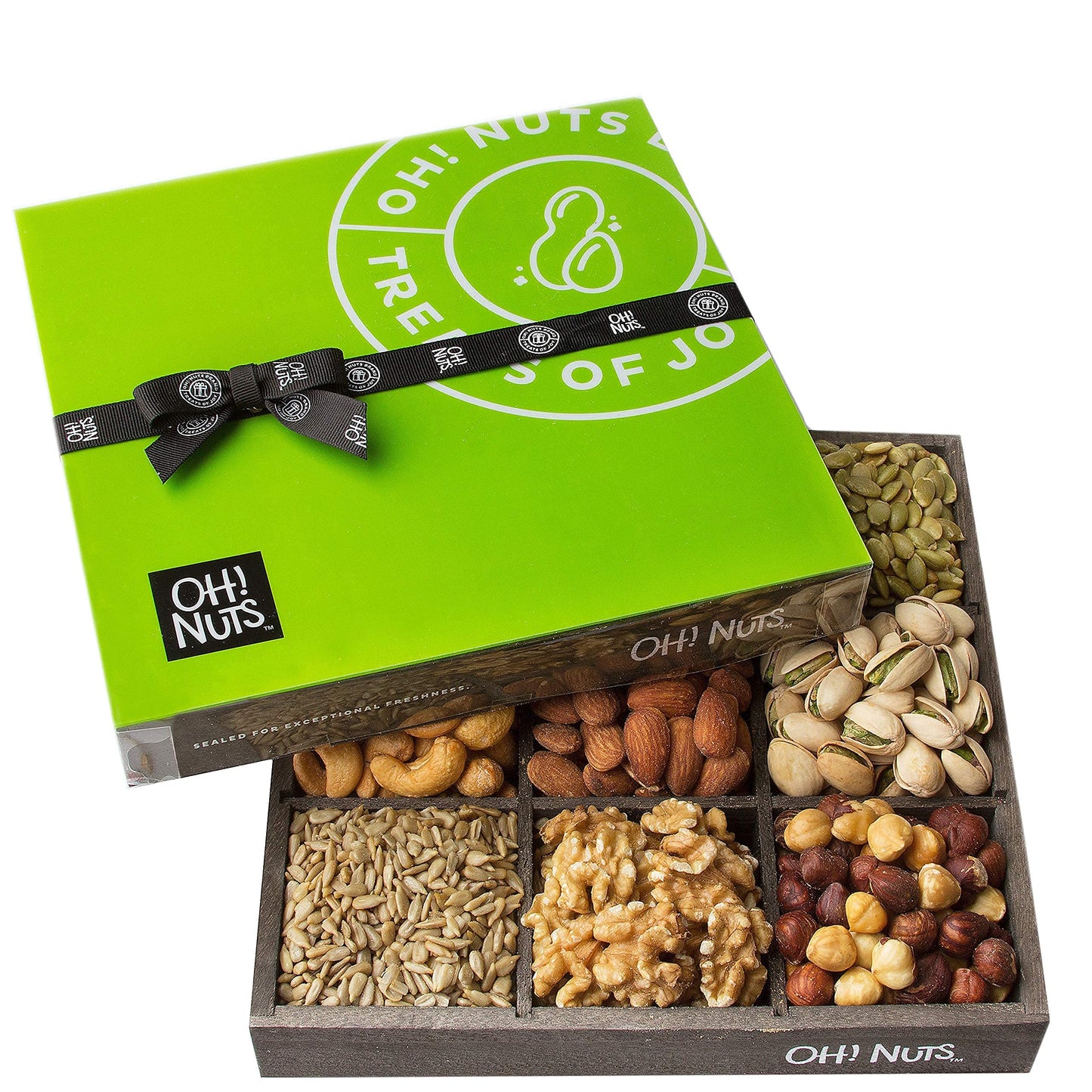 Mixed Nuts Gift Basket by Oh! Nuts - 9 Varieties